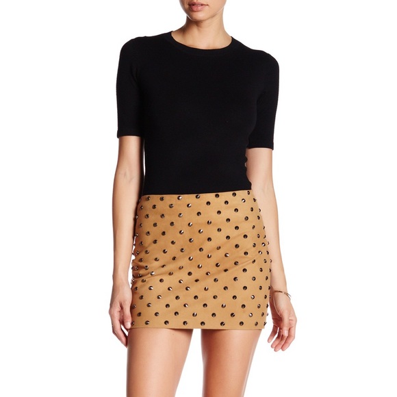 Alice + Olivia Studded Suede Skirt - Picture 6 of 6